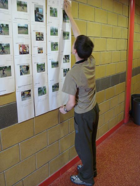 Préparation de notre stand pour la compétition de fin d'année.